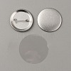Flat Round Iron Badge Button Parts DIY-WH0297-15D-1