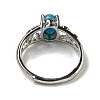 Oval Natural ApatiteAdjustable Rings RJEW-Q818-01P-09B-4