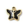 304 Stainless Steel Black Enamel Charms STAS-L022-439G-01-1