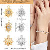 8Pcs 2 Colors Brass Micro Pave Clear Cubic Zirconia Charms KK-BBC0014-87-2