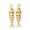 Rack Plating Brass Micro Pave Cubic Zirconia Pendants KK-M309-38D-G-1