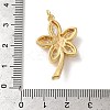 Rack Plating Brass Micro Pave Cubic Zirconia Pendants KK-U022-13A-G-3