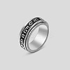 Rotatable 304 Stainless Steel Finger Rings FS-WGF1F3F-20-1