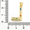 Brass Micro Pave Clear Cubic Zirconia Pendants KK-G521-01G-L-01-3