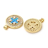 Rack Plating Brass Micro Pave Cubic Zirconia Pendants KK-P268-08A-G-3