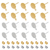 20 Pairs 2 Colors 304 Stainless Steel Stud Earring Findings STAS-HY0001-44-1