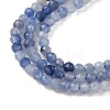 Natural Blue Aventurine Beads Strands G-M449-B01-2mm-4