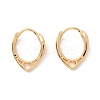 Heart Cubic Zirconia Huggie Hoop Earrings EJEW-I260-11G-NR-1