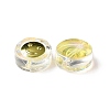 Transparent Spray Painted Glass Beads GLAA-I050-15B-2