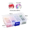 360Pcs 8 Colors Transparent Spray Painted Glass Beads Strands GLAA-YW0001-48-3