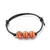 2Pcs 2 Colors Sport Theme Acrylic Beaded Bracelet BJEW-JB08558-03-4