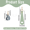4Pcs 2 Colors Imitation Leather Hat Clips FIND-GF0008-14A-2