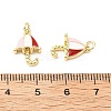 Brass Enamel Charms KK-L237-006G-3