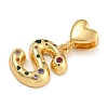 Brass Micro Pave Colorful Cubic Zirconia Pendants KK-P281-01G-S-2