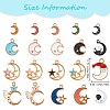 40Pcs 20 Style Golden Alloy Enamel Pendant ENAM-SZ0002-11-2