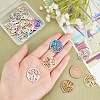 18Pcs 3 Colors 304 Stainless Steel Pendant STAS-DC0012-39-3