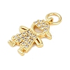 Rack Plating Brass Micro Pave Cubic Zirconia Pendants KK-H509-36G-2