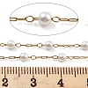 Handmade Round ABS Imitation Pearl Beaded Chains CHS-P019-09A-G-2