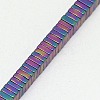 Electroplate Non-magnetic Synthetic Hematite Heishi Beads Strands G-J171B-3x3mm-01-3
