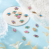 Spritewelry 48Pcs 4 Colors Alloy Crystal Rhinestone Connector Charms FIND-SW0001-26-13