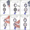 6Pcs 3 Style Photo Charm Alloy Brooches DIY-CA0004-26-6