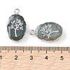 Natural Green Aventurine Oval Pendants G-C102-07P-05-3