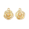 Brass Micro Pave Clear Cubic Zirconia Charms KK-G544-07G-01-1
