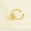 Sun 304 Stainless Steel Open Cuff Rings for Women RJEW-G338-13G-2