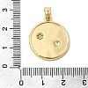 Brass Clear Cubic Zirconia Pendants LS-KK-G554-10B-G-3