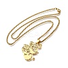 201 Stainless Steel Laser Cut Mother and Baby Koala Pendant Box Chain Necklaces for Women Men NJEW-E156-01G-4