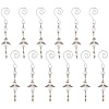 12Pcs 2 Styles Angel Glass & Alloy Pendant Decoration HJEW-GO00047-1