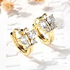 Butterfly Brass Hoop Earrings EJEW-S256-04B-G-1