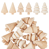 12Pcs 3 Styles Unfinished Wood 3D Tree WOOD-ME0001-19-1