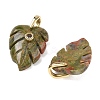 Natural Unakite Pendants GG-CBA105B-01F-G-2