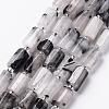 Natural Black Rutilated Quartz Beads Strands X-G-S345-8x11-010-1