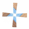 Opaque Resin & Walnut Wood Pendants RESI-S389-040A-C01-1
