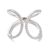 Rack Plating Brass Micro Pave Cubic Zirconia Adjustable Rings RJEW-D025-16P-2