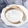 Ion Plating(IP) 304 Stainless Steel Polymer Clay Rhinestone Hinged Bangles for Women BJEW-A011-16RG-3