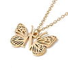 Initial Letter with Butterfly Pendant Necklace LS-NJEW-C026-01G-N-1