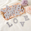 Alphabet Resin Rhinestone Patches DIY-TAC0005-45A-14