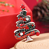Christmas Theme Zinc Alloy Rhinestone Brooches for Backpack Clothes LS-LK8386-16-1