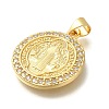Rack Plating Brass with Cubic Zirconia Pendants KK-Z086-33G-09-2