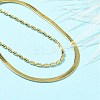 304 Stainless Steel Snake Chain Bracelets BJEW-C084-03G-3