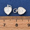 925 Sterling Silver Pave Clear Cubic Zirconia Pendants STER-A047-05B-S-3