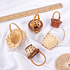 8Pcs 4 Style Mini Rattan Bamboo Baskets DJEW-FG0001-18-5