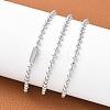 Tarnish Resistant Classic Plain 304 Stainless Steel Mens Womens Ball Chain Necklaces LS-STAS-M174-007-4