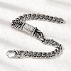 304 Stainless Steel Cuban Link Chains Bracelets BJEW-A092-04P-2