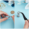 2Pcs 2 Colors Column 304 Stainless Steel Glass Bottle Pendants STAS-UN0059-03-5