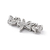 Brass Micro Pave Cubic Zirconia Spacer Beads LS-KK-K371-47A-P-2