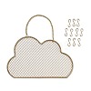 Iron Grid Shape Wall Mount Earring Display ODIS-P010-01G-2